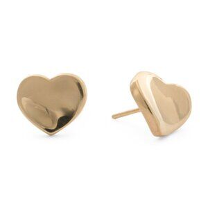 NEW MIA FIORE Made In Italy 14kt Gold Electroform Heart Earrings 1869tn